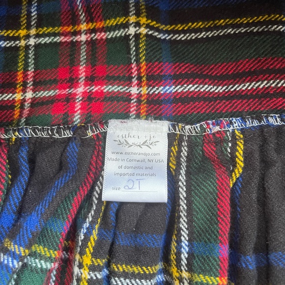 Small Shop Esther & Jo Handmade Holiday Flannel Dress 2/3 - Picture 7 of 9